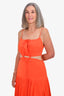 Jonathan Simkhai Orange Sleeveless Cut Out Maxi Dress Size S