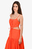 Jonathan Simkhai Orange Sleeveless Cut Out Maxi Dress Size S