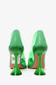 Amina Muaddi Green PVC Begum Pump Size 37