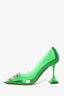 Amina Muaddi Green PVC Begum Pump Size 37