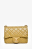 Pre-Loved Chanel™ 2022 Green Quilted Lambskin Mini Pearl Crush Flap Bag