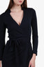 Diane von Furstenberg Black Long Sleeve Wrap Dress Size 2