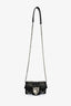 Philipp Plein Black Leather Crystal Embellished Crossbody