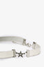 Christian Dior White Leather Star Charm Choker