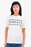 Versace White/Black Graphic Print T-Shirt Size M