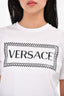 Versace White/Black Graphic Print T-Shirt Size M