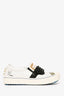 Fendi White Leather 'Karl Lagerfeld' Embellished Slip On Sneaker Size 35.5