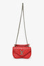 Louis Vuitton 2019 Red Ecarlate Leather New Wave MM Chain Bag