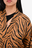 Faithfull The Brand Brown/Black Zebra Print Cardigan with Belt Size XS/S