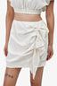 Isabel Marant Cream Ruched Mini Skirt Size 34