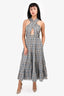 Ulla Johnson Blue Plaid Cotton Sleeveless Maxi Dress Size 0