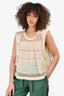 Isabel Marant Cream Eyelet Sleeveless Top Size XS