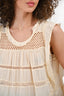 Isabel Marant Cream Eyelet Sleeveless Top Size XS