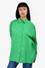 Lou Lou. Studio Green Collared Button Down Top Size XS