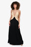 Toteme Black/Cream Colourblock Sleeveless Maxi Dress Size 40