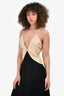 Toteme Black/Cream Colourblock Sleeveless Maxi Dress Size 40