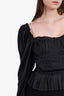 Ulla Johnson Black Pleated Mia Blouse Size 6