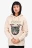 Gucci Cream Sequin Embellished Cat Hooded Sweater Size S