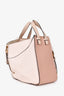 Loewe Pink Leather Small Hammock Tote with Strap