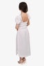 Ganni White Cotton Smock Maxi Dress Size 38