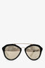 Prada Black Mirrored Aviator Sunglasses