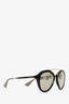 Prada Black Mirrored Aviator Sunglasses