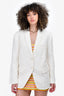 Anine Bing Cream Linen Oversized Blazer Size XS