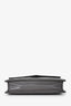 Saint Laurent Grey Chevron Leather Cassandre Envelope Wallet on Chain