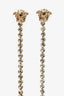 Versace Gold Tone/Rhinestone Medusa Earrings