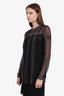 Prada Black Silk Sheer Mini Dress Size 42