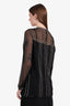 Prada Black Silk Sheer Mini Dress Size 42