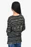 M Missoni Black/Turquoise Wool Knit Cardigan Size 12