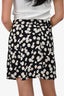 Reformation Black Daisy Print Mini Skirt Size 4