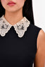 Miu Miu Black/White Heart Lace Collar Dress Size 40