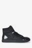 Prada Black Leather/Nylon Mid Top Sneakers Size 8