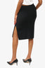 Gucci Black Wool Midi Skirt Size 42