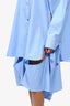 Maison Margiela Blue Oversized Cut-out Shirt Dress Size M