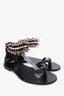 Ulla Johnson Black Beaded Sandals Size 36