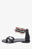 Ulla Johnson Black Beaded Sandals Size 36