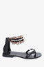 Ulla Johnson Black Beaded Sandals Size 36