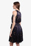 Erdem Black Butterfly Printed Sleeveless Mini Dress Size 8