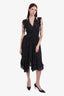 Ulla Johnson Black Ruffled Sleeveless Midi Dress Size 0