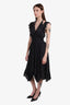 Ulla Johnson Black Ruffled Sleeveless Midi Dress Size 0