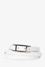 Hermès 2010 White Epsom Leather Behapi Triple Tour Bracelet