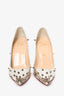 Christian Louboutin Silver Metallic Studded Kate Pumps Size 36