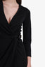 Gucci Black Wrap Dress with Buckle Closure Size 36