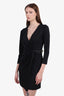 Gucci Black Wrap Dress with Buckle Closure Size 36