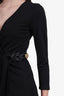 Gucci Black Wrap Dress with Buckle Closure Size 36