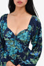 Faithfull The Brand Blue Floral  Knot Detail Dress Size 2