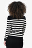 Saint Laurent Black/White Wool Striped Sweater Size M